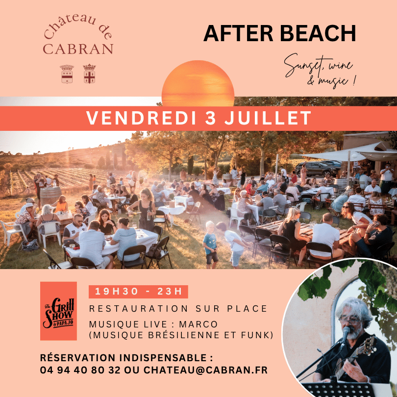 Soirée "After beach" du 3 juillet : menu & tarifs